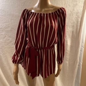 FOREVER 21 romper size M long sleeve belt